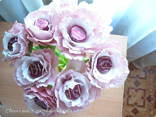  Мастер-класс, Свит-дизайн Бумагопластика: МК по изготовлению роз в свит -дизайне Бумага гофрированная, Бусинки. Фото 22