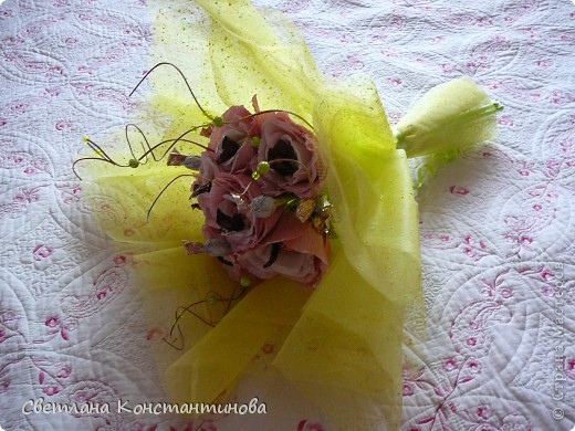  Мастер-класс, Свит-дизайн Бумагопластика: МК по изготовлению роз в свит -дизайне Бумага гофрированная, Бусинки. Фото 26