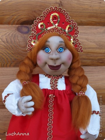  Куклы Шитьё: Марфушенька-душенька (кукла-грелка) Капрон. Фото 14