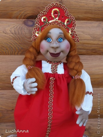  Куклы Шитьё: Марфушенька-душенька (кукла-грелка) Капрон. Фото 17