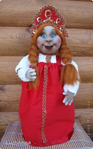  Куклы Шитьё: Марфушенька-душенька (кукла-грелка) Капрон. Фото 13