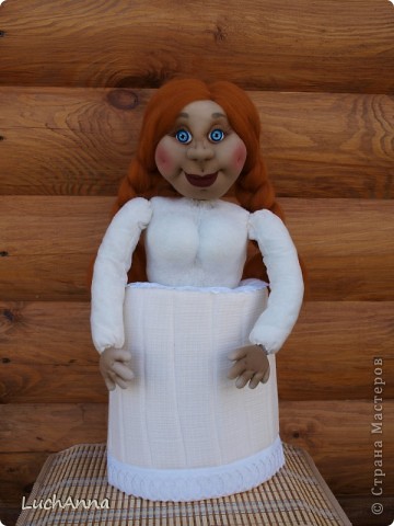  Куклы Шитьё: Марфушенька-душенька (кукла-грелка) Капрон. Фото 6