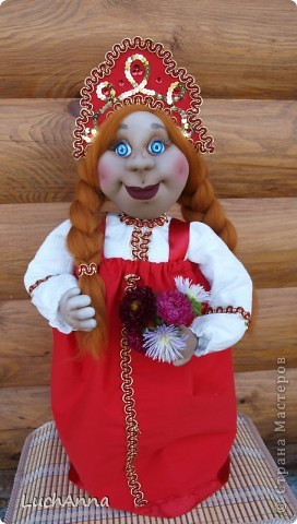  Куклы Шитьё: Марфушенька-душенька (кукла-грелка) Капрон. Фото 1