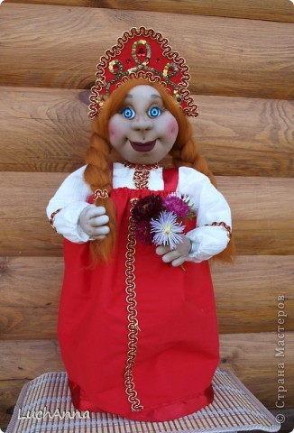  Куклы Шитьё: Марфушенька-душенька (кукла-грелка) Капрон. Фото 15