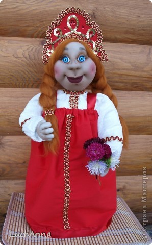  Куклы Шитьё: Марфушенька-душенька (кукла-грелка) Капрон. Фото 16