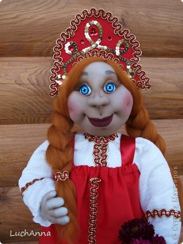  Куклы Шитьё: Марфушенька-душенька (кукла-грелка) Капрон. Фото 20
