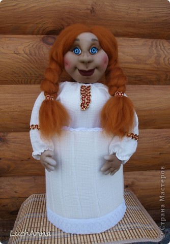  Куклы Шитьё: Марфушенька-душенька (кукла-грелка) Капрон. Фото 8