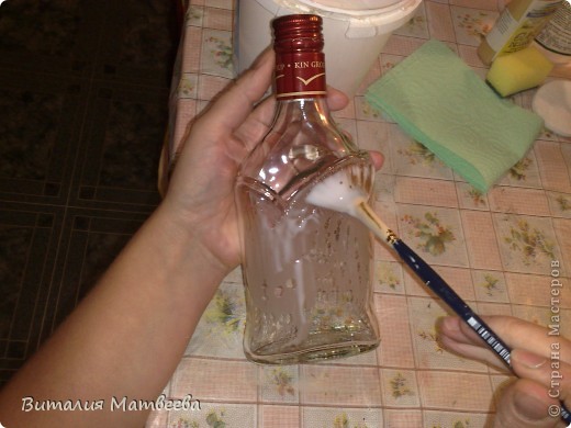 Мастер-класс Моделирование: Как я делала свою бутылочку. Небольшой МК. Бутылки стеклянные. Фото 3