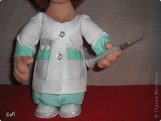  Куклы, Мастер-класс Шитьё: Медсестра. Проволочно-картонный каркас, как делаю это я. Капрон. Фото 42