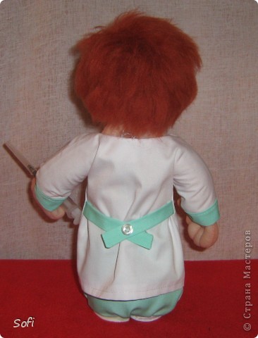  Куклы, Мастер-класс Шитьё: Медсестра. Проволочно-картонный каркас, как делаю это я. Капрон. Фото 43