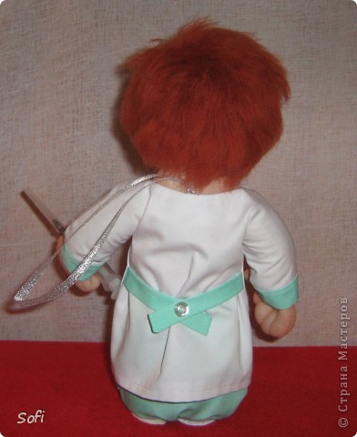  Куклы, Мастер-класс Шитьё: Медсестра. Проволочно-картонный каркас, как делаю это я. Капрон. Фото 44