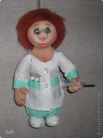  Куклы, Мастер-класс Шитьё: Медсестра. Проволочно-картонный каркас, как делаю это я. Капрон. Фото 45