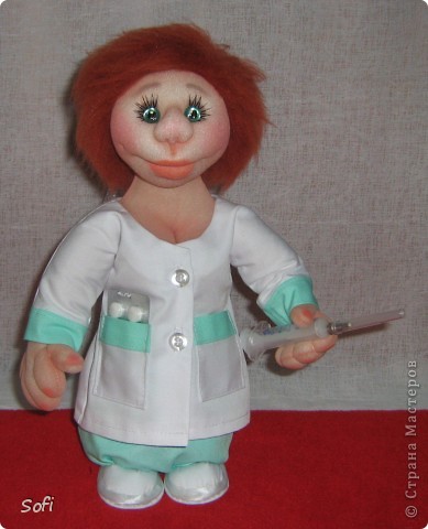  Куклы, Мастер-класс Шитьё: Медсестра. Проволочно-картонный каркас, как делаю это я. Капрон. Фото 46