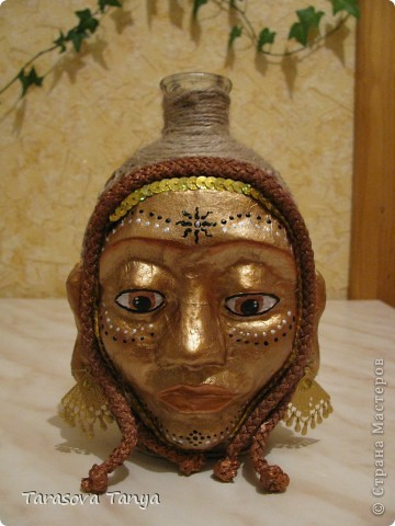 Мастер-класс Декупаж, Лепка, Папье-маше: МК бутылка-ваза для сухоцветьев в этно стиле Бутылки стеклянные, Краска, Пластилин, Салфетки, Шпагат День рождения. Фото 6 Мастер-класс Декупаж, Лепка, Папье-маше: МК бутылка-ваза для сухоцветьев в этно стиле Бутылки стеклянные, Краска, Пластилин, Салфетки, Шпагат День рождения. Фото 6