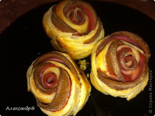 Выпечка. Розочки из теста и колбасы.. Обсуждение на