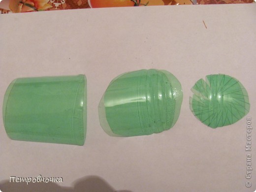  Поделка, изделие Моделирование: МК елочки и шишки из пластиковых бутылок Бутылки пластиковые Новый год. Фото 13