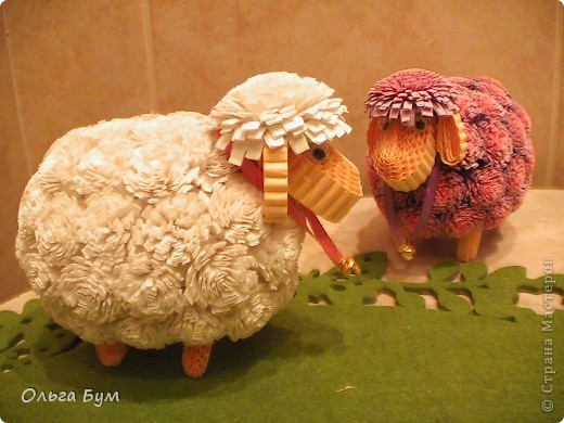  Мастер-класс, Поделка, изделие Квиллинг: Пасхальная овечка - шкатулка. Картон гофрированный Пасха. Фото 1