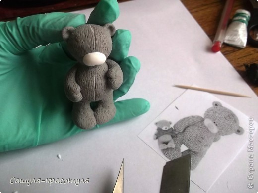 Modélisation Master class: Faire ours en peluche à partir de pâte polymère plastique. Photo 14