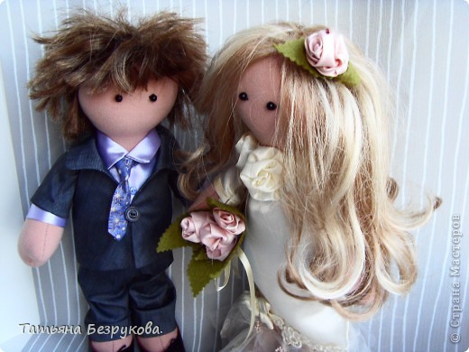  Куклы Шитьё: Свадебные куклы. Ткань Свадьба. Фото 1