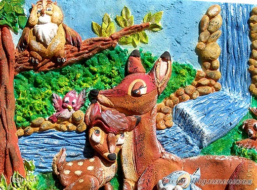Картина, панно, рисунок Лепка: Любовь и приключения!!! Тесто соленое. Фото 2 Картина, панно, рисунок Лепка: Любовь и приключения!!! Тесто соленое. Фото 2