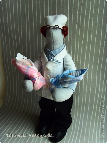  Игрушка, Куклы Шитьё: Подарок доктору. Ткань День защиты детей. Фото 8