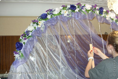  Поделка, изделие: Лавандовая свадьба: арка + Мастер-класс Бусинки, Ткань Свадьба. Фото 52