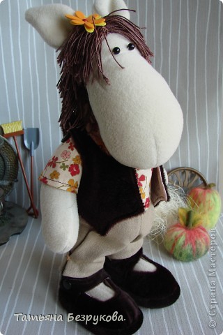 Игрушка Шитьё: Лошадка Иго-Го....В гости к Вам... Ткань Дебют. Фото 6