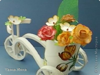 Поделка, изделие Декупаж, Макет: Велосипедик Бумага, Салфетки Отдых. Фото 6 Поделка, изделие Декупаж, Макет: Велосипедик Бумага, Салфетки Отдых. Фото 6
