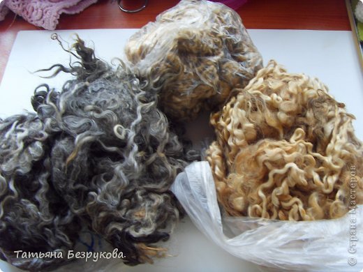  Материалы и инструменты: Как постирать овечью шерсть? волосы для куклы. Шерсть. Фото 2