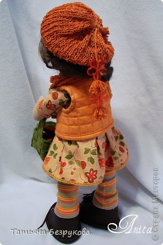 Куклы Шитьё: Девочка с грибами.  Ткань. Фото 5