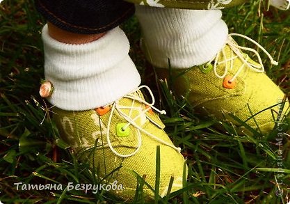  Мастер-класс Шитьё: МК. Ботинки для куклы.  Ткань. Фото 1