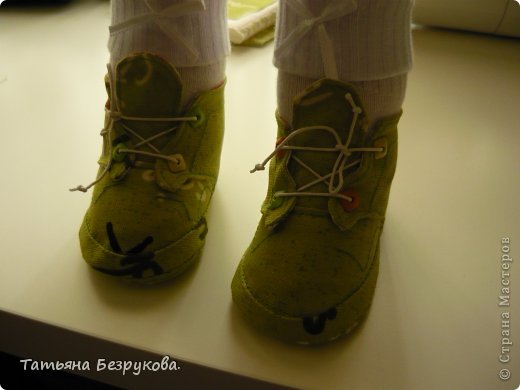  Мастер-класс Шитьё: МК. Ботинки для куклы.  Ткань. Фото 36
