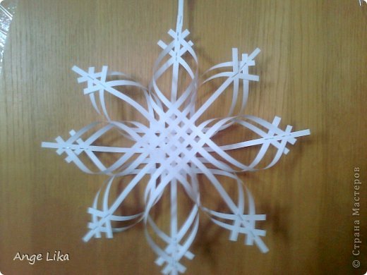 Мастер-класс: Объемная воздушная снежинка Бумага Новый год. Фото 1