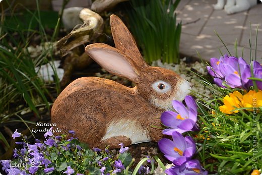 Скоро Пасха, во многих странах символом этого праздника является пасхальный заяц. Вот я и решила его сделать. . Фото 1