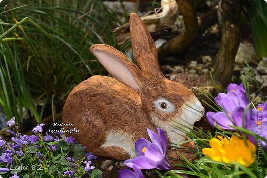 Скоро Пасха, во многих странах символом этого праздника является пасхальный заяц. Вот я и решила его сделать. . Фото 2