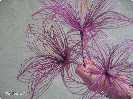  Мастер-класс Ганутель: цветы- волшебное кружево Бисер, Нитки, Проволока. Фото 18