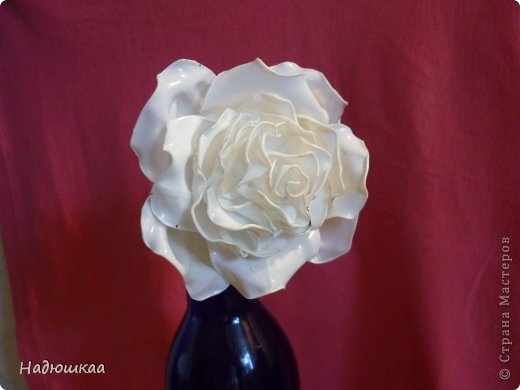  Мастер-класс: М.К. Белая роза из молочной бутылки Бутылки пластиковые. Фото 1