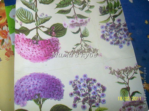 Мастер-класс Декупаж:  Дизайнерский картон и бумага МК Бумага, Картон, Салфетки Дебют. Фото 15