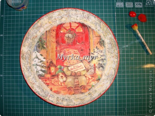 Мастер-класс, Поделка, изделие Декупаж: Новогодняя тарелка. Обещанный МК. Краска, Салфетки Новый год. Фото 23 Мастер-класс, Поделка, изделие Декупаж: Новогодняя тарелка. Обещанный МК. Краска, Салфетки Новый год. Фото 23
