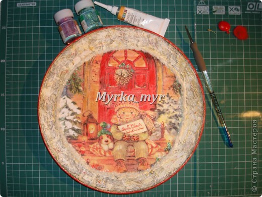 Мастер-класс, Поделка, изделие Декупаж: Новогодняя тарелка. Обещанный МК. Краска, Салфетки Новый год. Фото 24 Мастер-класс, Поделка, изделие Декупаж: Новогодняя тарелка. Обещанный МК. Краска, Салфетки Новый год. Фото 24