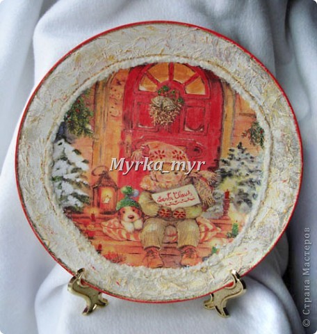 Мастер-класс, Поделка, изделие Декупаж: Новогодняя тарелка. Обещанный МК. Краска, Салфетки Новый год. Фото 28 Мастер-класс, Поделка, изделие Декупаж: Новогодняя тарелка. Обещанный МК. Краска, Салфетки Новый год. Фото 28