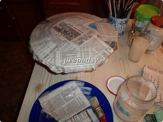  Мастер-класс Папье-маше: Тарелка из газет Бумага газетная Отдых. Фото 3