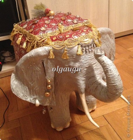 Мастер-класс Папье-маше: Слон-сундучок Бумага газетная. Фото 1