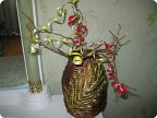 Плетение: Вазочка из газетной соломки