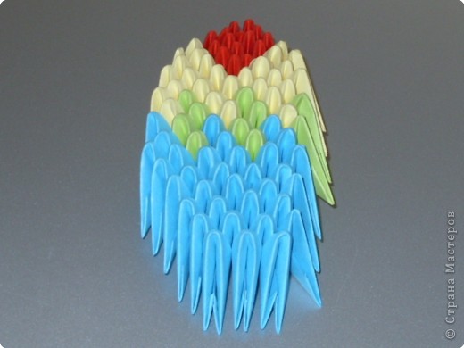 Мастер-класс Оригами китайское модульное МК на изготовление попугайчика Бумага фото 70