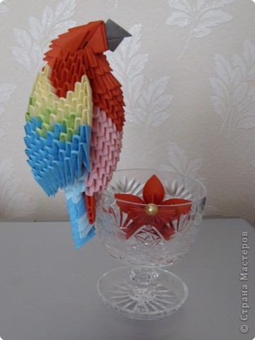 Мастер-класс Оригами китайское модульное МК на изготовление попугайчика Бумага фото 76