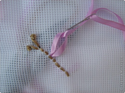 Мастер-класс Вышивка Мотылёк вышивка атласными лентами Ленты фото 7