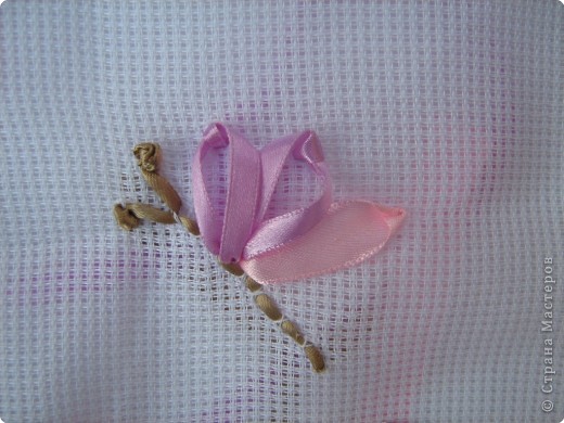 Мастер-класс Вышивка Мотылёк вышивка атласными лентами Ленты фото 11