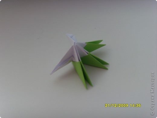 Мастер-класс Оригами китайское модульное Вот и мой цветочек МК Бумага фото 5