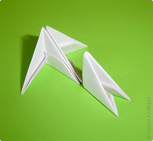 Мастер-класс Оригами китайское модульное Мастер-класс двойного лебедя Бумага фото 3